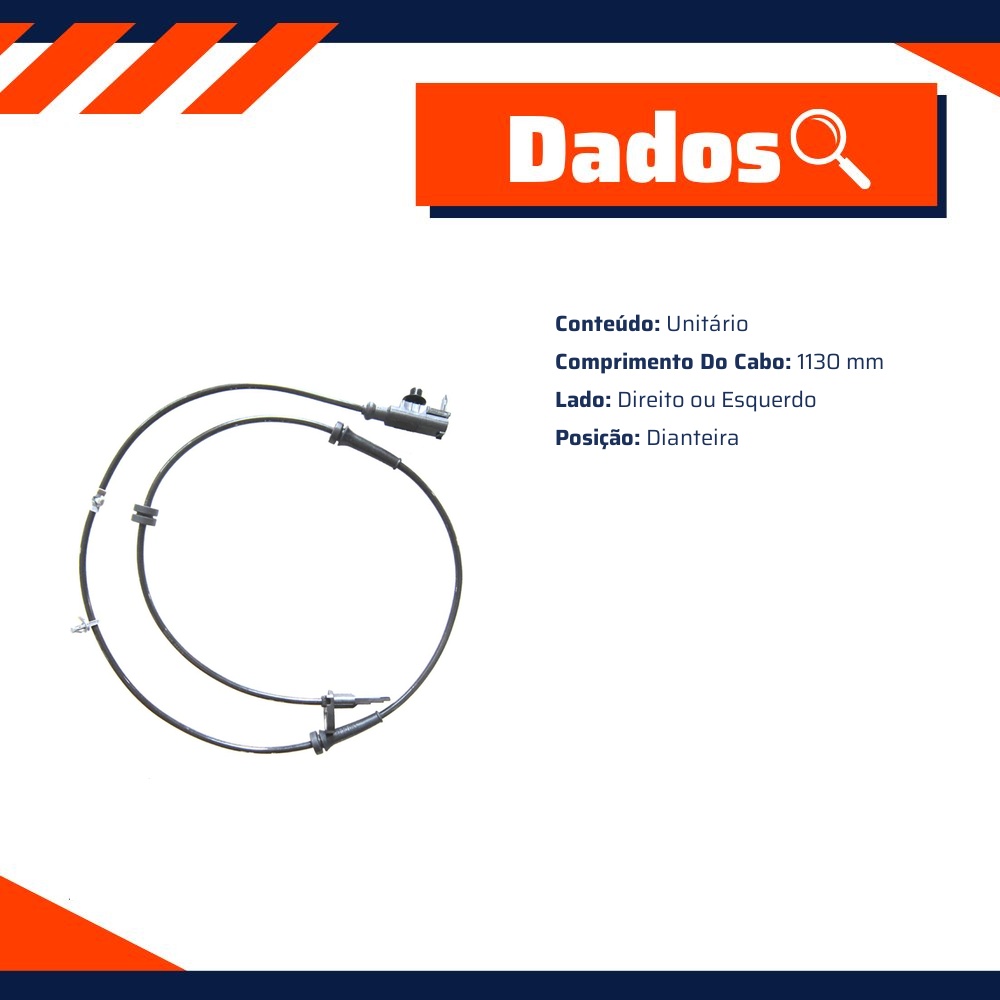 Sensor ABS Dianteiro Direito ou Esquerdo para Nissan Tiida e Versa - Gauss - GS2469