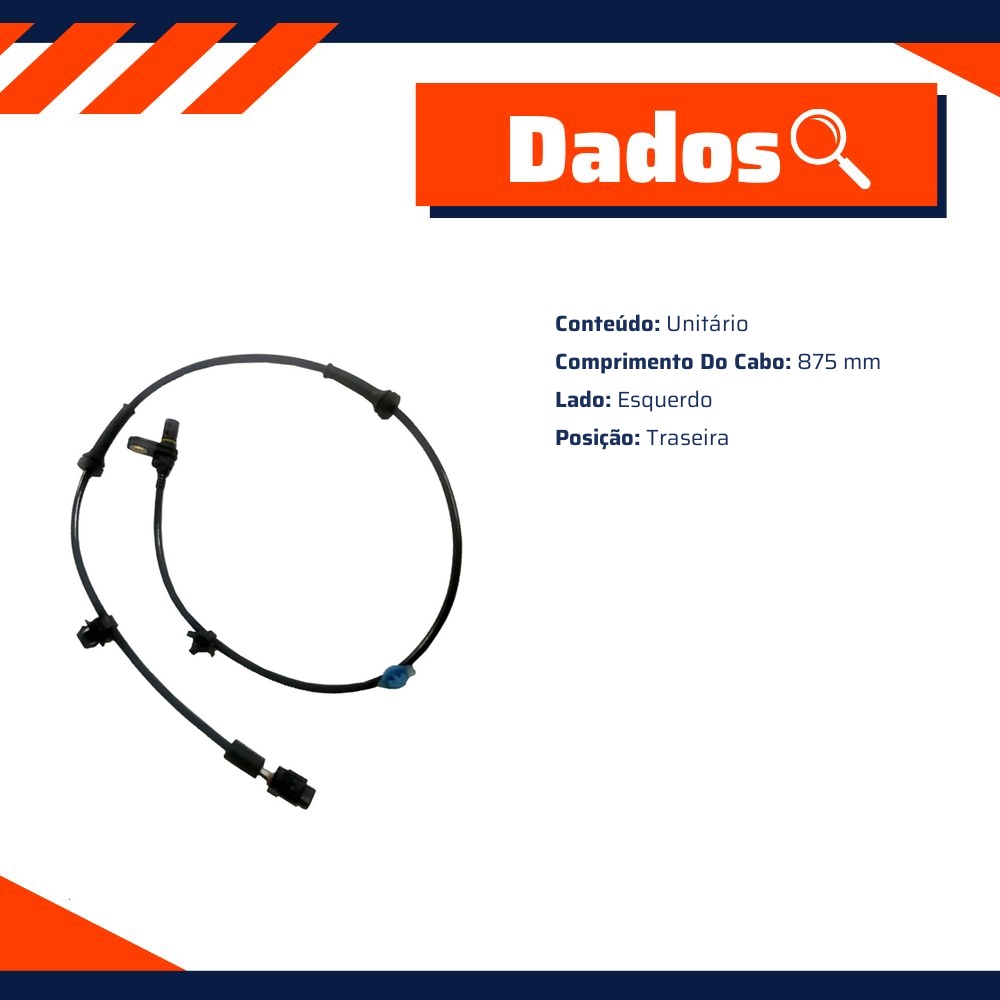 Sensor ABS Traseiro Esquerdo para Suzuki SX4 - Gauss - GS2591