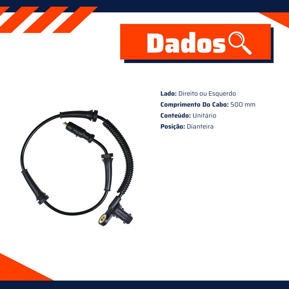 Sensor ABS Dianteiro Direito ou Esquerdo para Renault Master - Gauss - GS2667