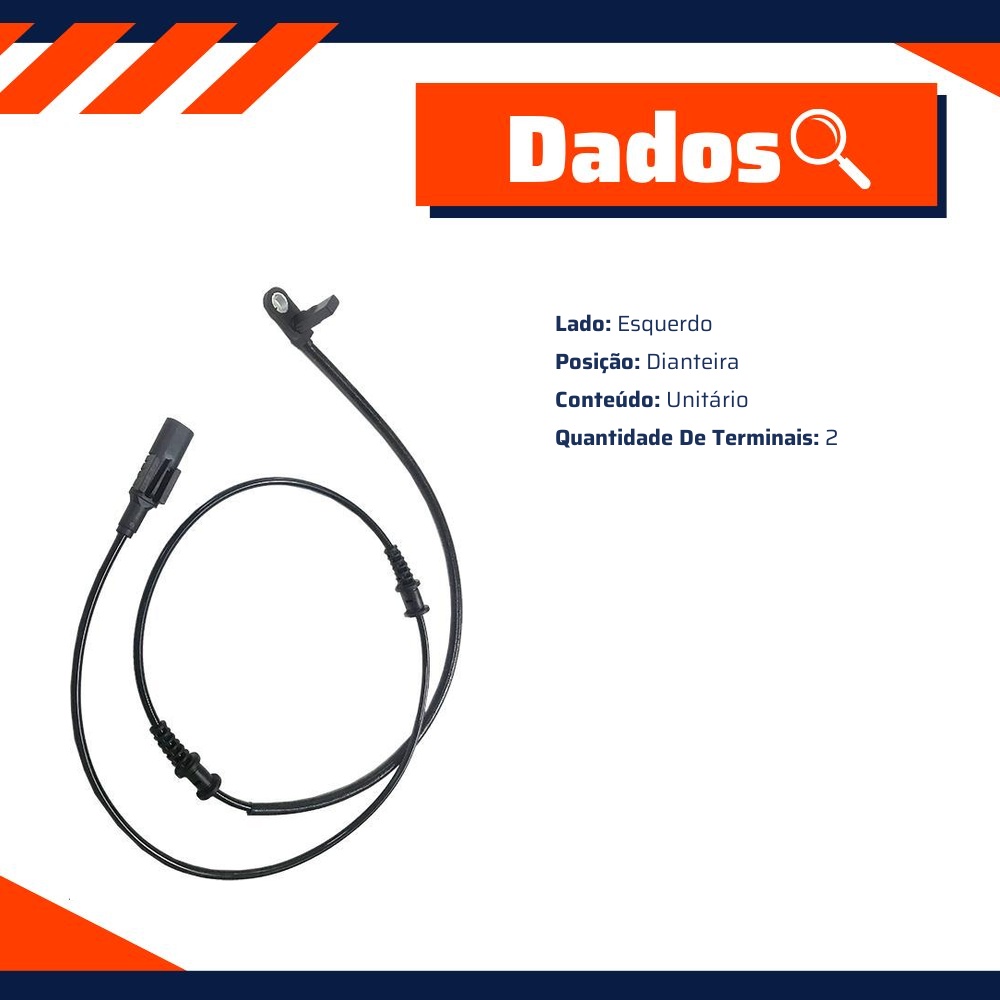 Sensor ABS Dianteiro Esquerdo para Mercedes-Benz Vito - Gauss - GS2685