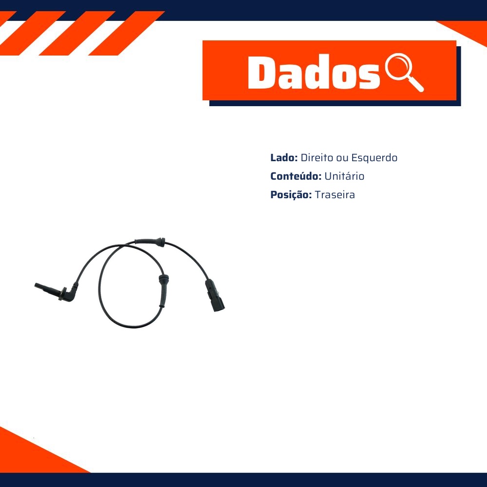 Sensor ABS Traseiro Direito ou Esquerdo para Renault Master - Gauss - GS2719