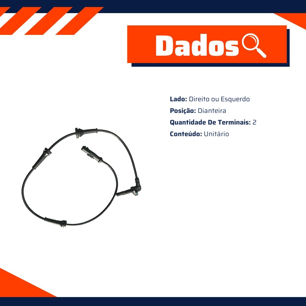 Sensor ABS Dianteiro Direito ou Esquerdo para Renault Master - Gauss - GS2718