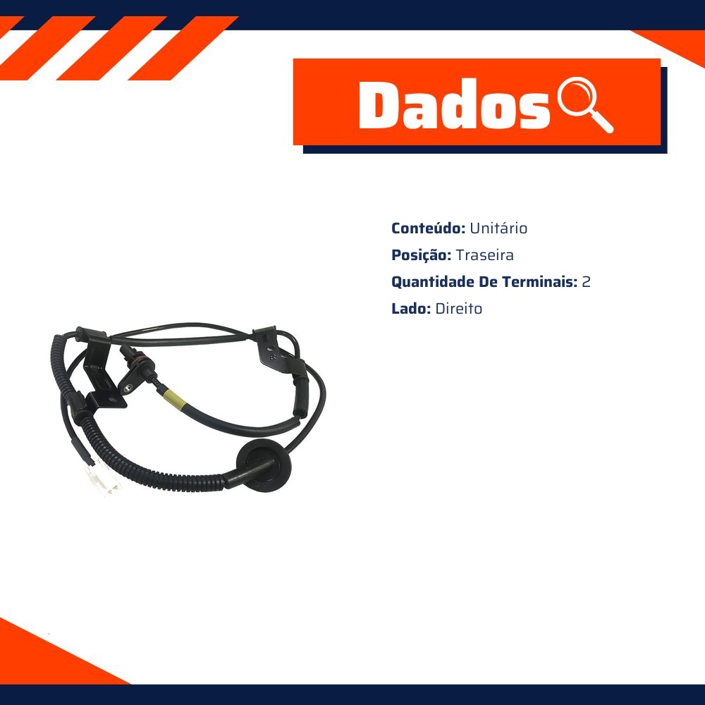 Sensor ABS Traseiro Direito para KIA Carens - Gauss - GS2919