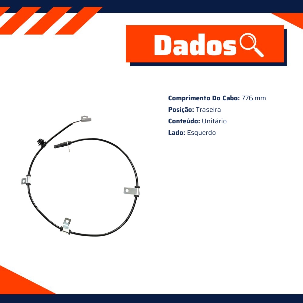 Sensor ABS Traseiro Esquerdo para Suzuki Grand Vitara - Gauss - GS2993