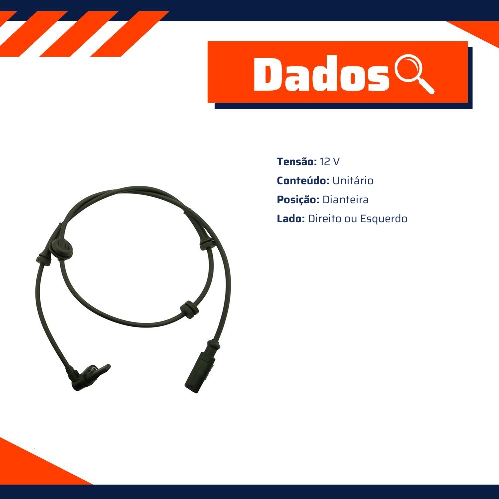Sensor ABS Dianteiro - Gauss - GS2158