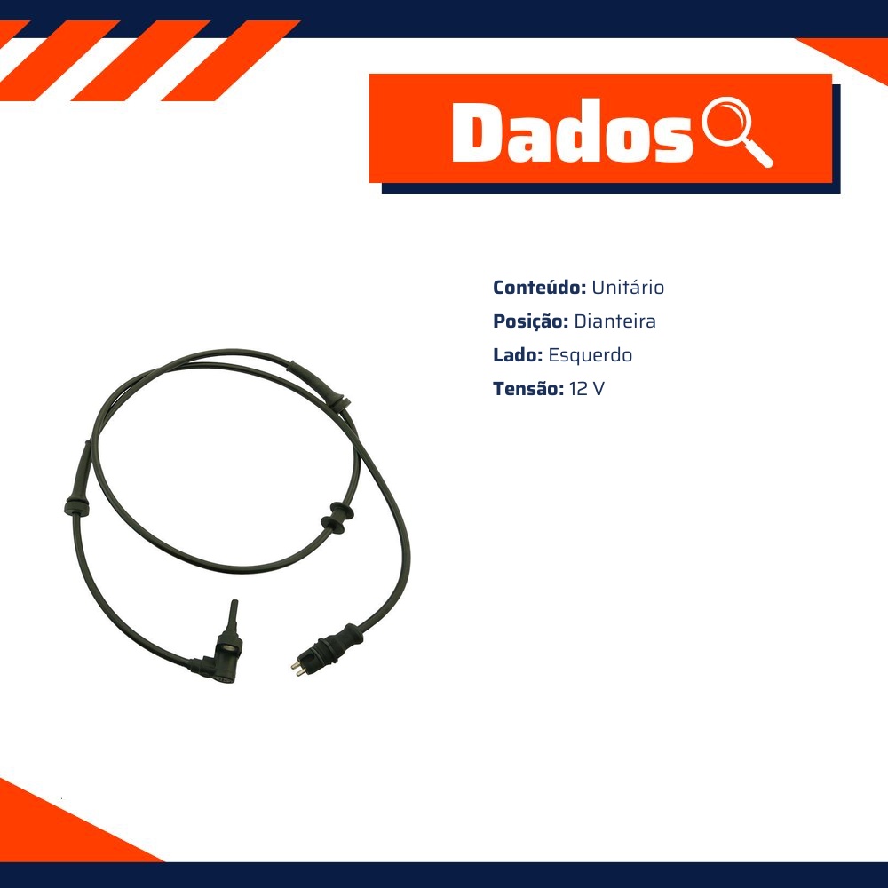 Sensor ABS Dianteiro Esquerdo - Gauss - GS2160