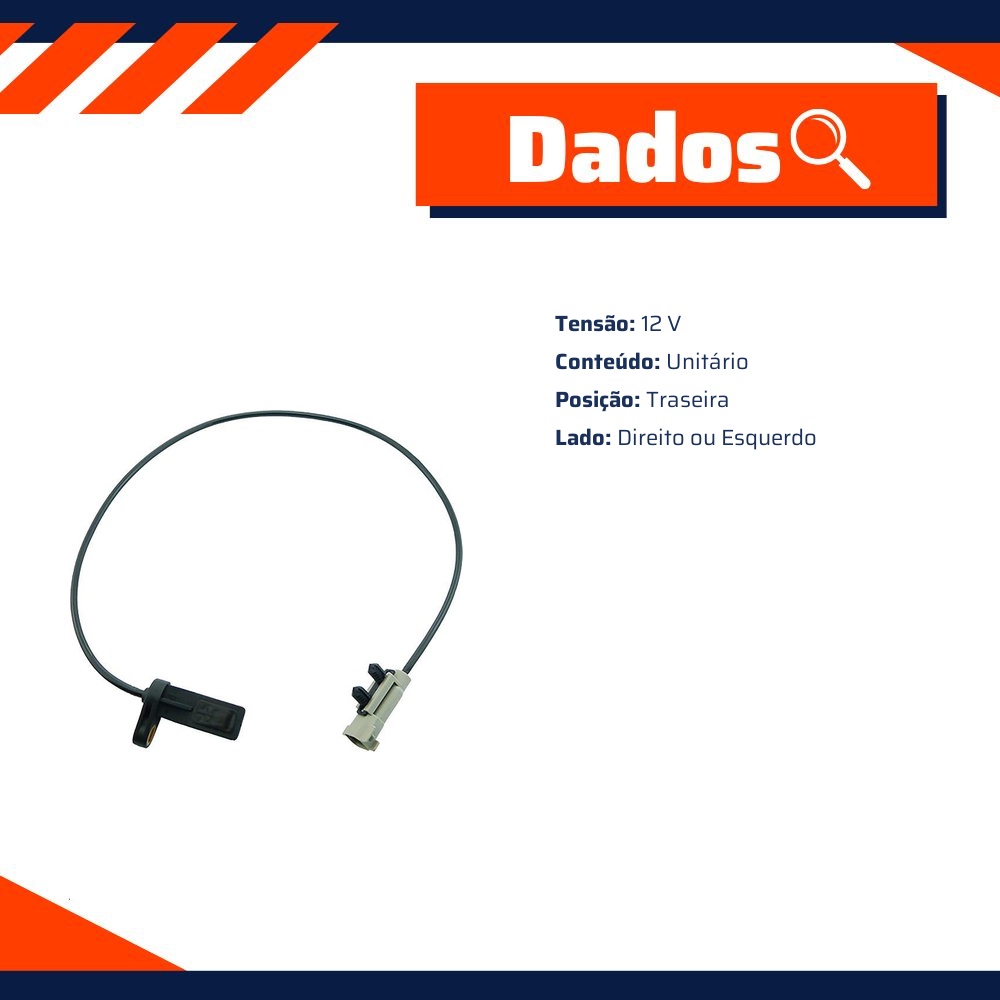 Sensor ABS Traseiro Direito ou Esquerdo para Jeep Commander e Grand Cherokee - Gauss - GS2131