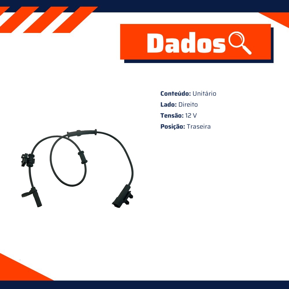 Sensor ABS Traseiro Direito para Chrysler 300C - Gauss - GS2111