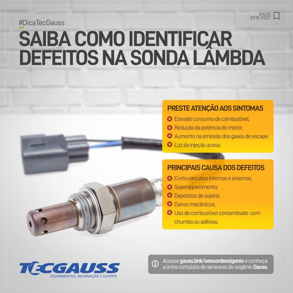 Sonda Lambda Pré-Catalisador para Honda Lead 110 - Gauss - GM18003