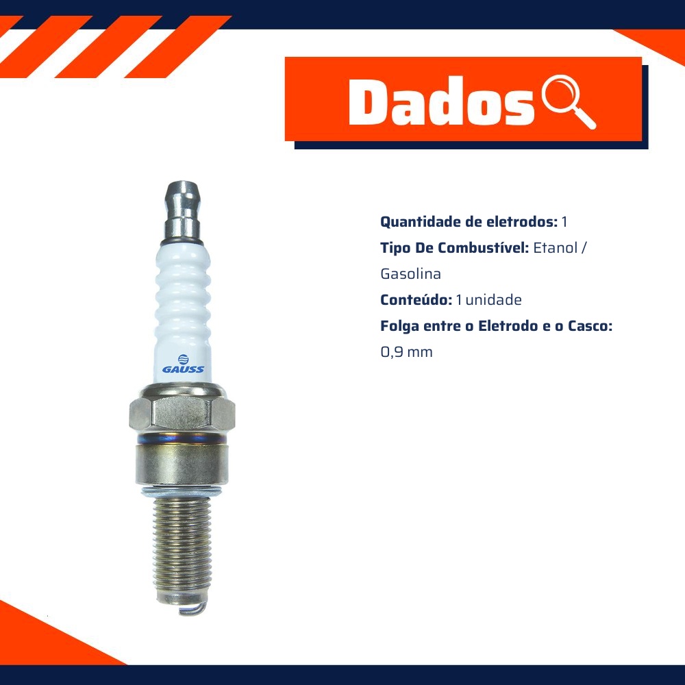 Vela de Ignição - Gauss - GV9R04-09