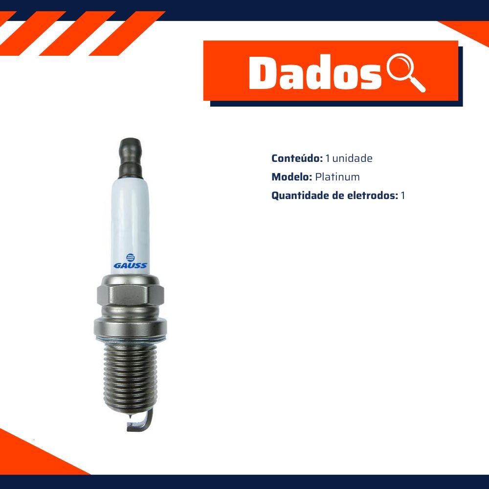 Vela de Ignição Platinum - Gauss - GV7R22P