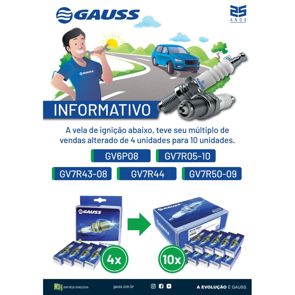 Vela de Ignição para Ford Ka e Ka Sedan - Gauss - GV7R50-09