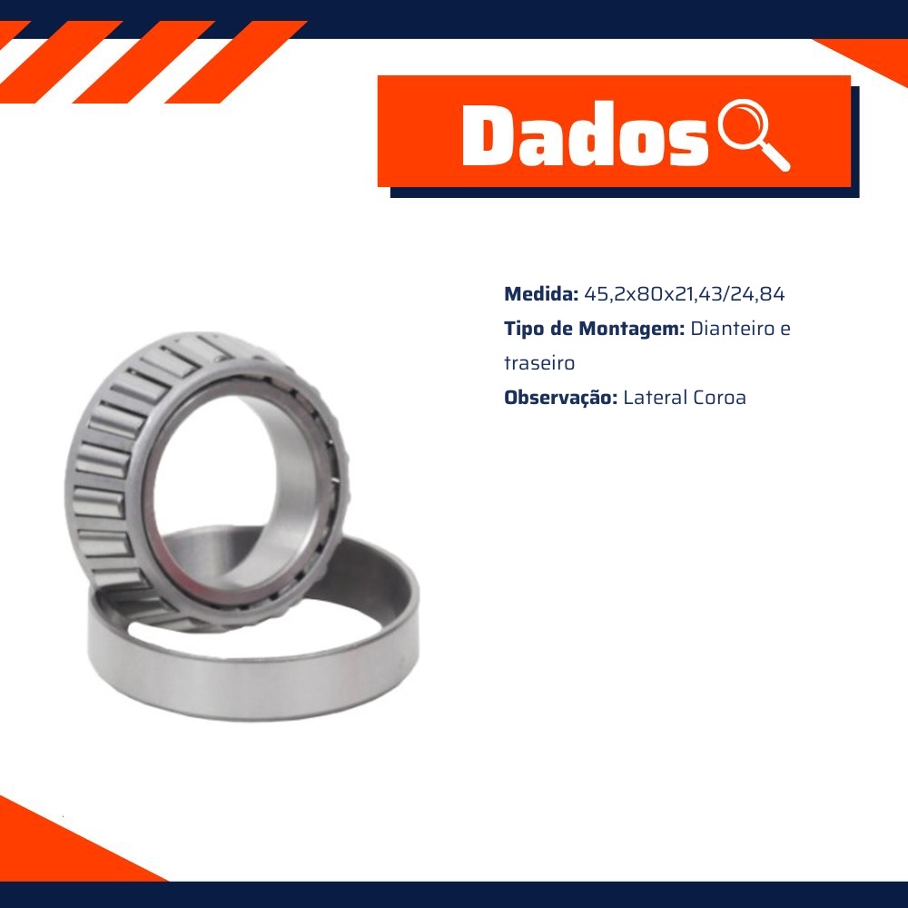 Rolamento Diferencial Coroa - Cobra Automotiva - 17831887 / PR17831887