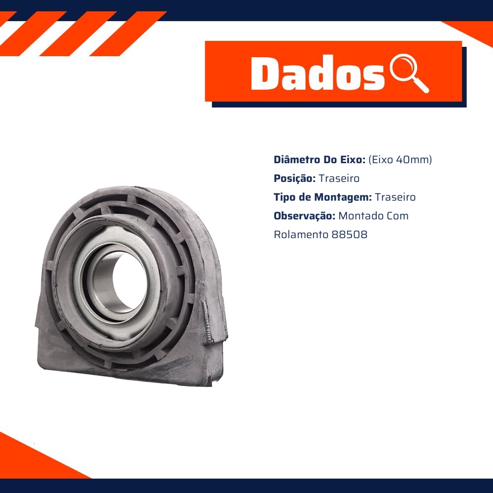 Rolamento Cardan para Ford Cargo 1215 - Cobra Automotiva - 88508CBM C