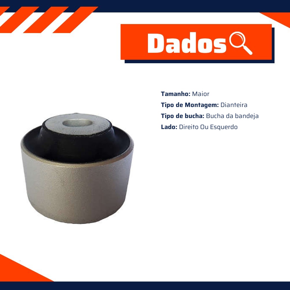 Bucha Maior Bandeja Dianteira para Ford Ecosport e Fiesta - Cobra Automotiva - B3752 C