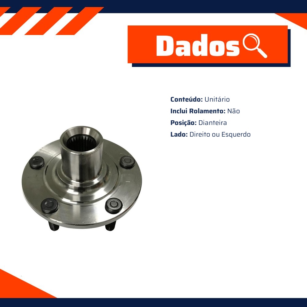 Cubo de Roda Dianteiro Direito ou Esquerdo sem Rolamento - Cobra Automotiva - CR-442 C