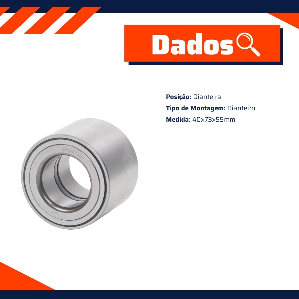 Rolamento Roda Dianteira - Cobra Automotiva - DAC407355