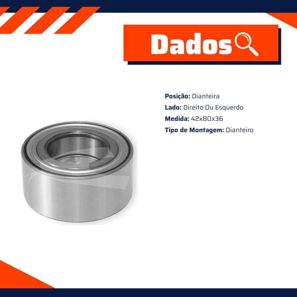 Rolamento Roda Dianteira para Fiat Marea e Marea Weekend - Cobra Automotiva - DAC4280ABSE C