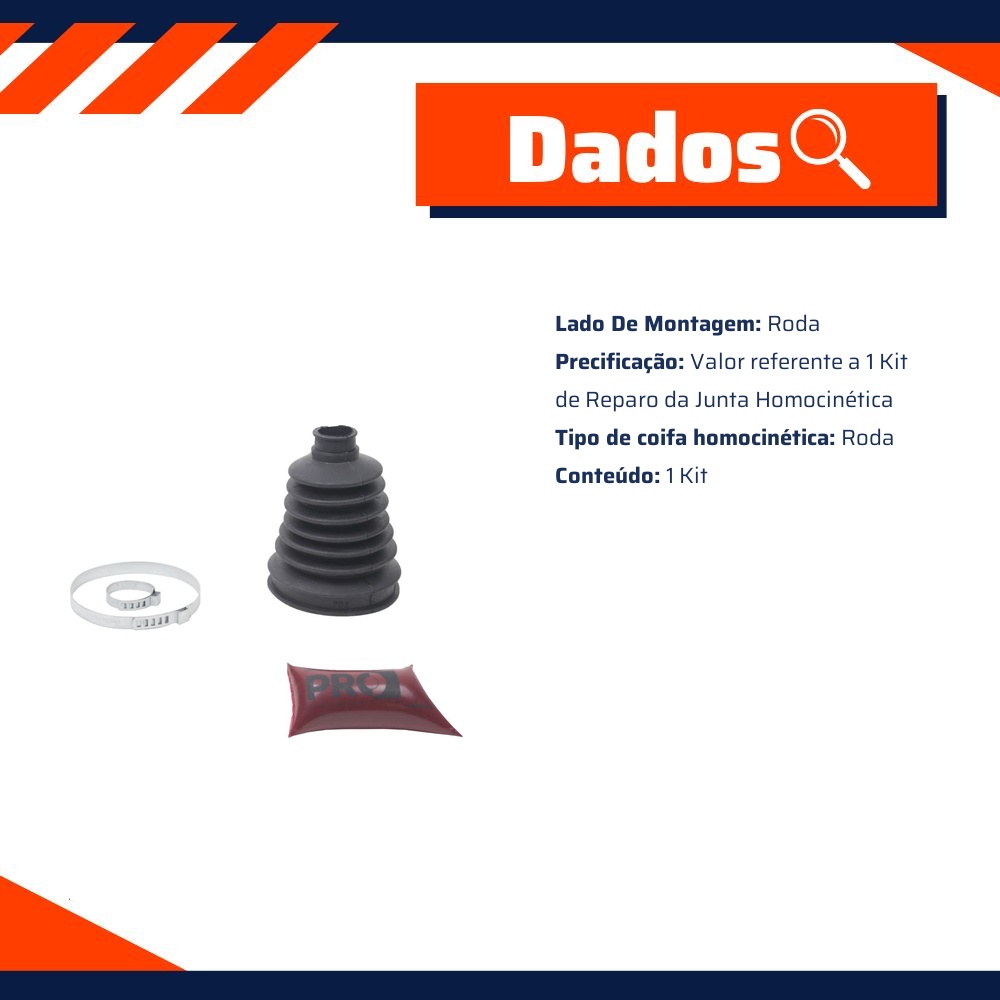 Kit Reparo Junta Homocinética - Cobra Automotiva - HK601R / PRHK601R