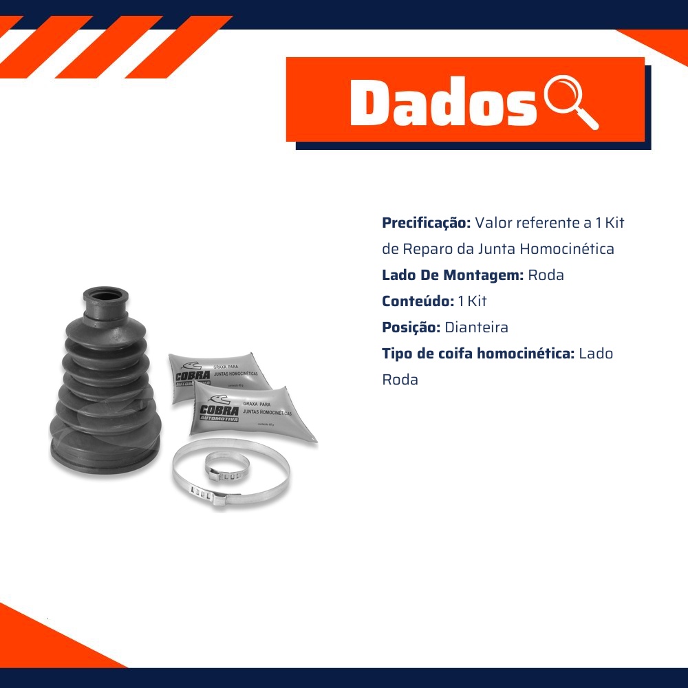 Kit Reparo Junta Homocinética - Cobra Automotiva - HK70R