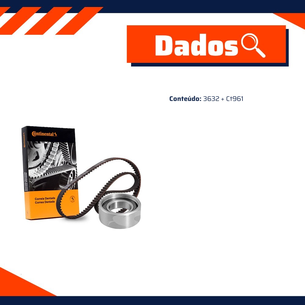 Kit Correia Dentada Refil Tensor para Fiat Fiorino e Uno - Cobra Automotiva - KT1155 C