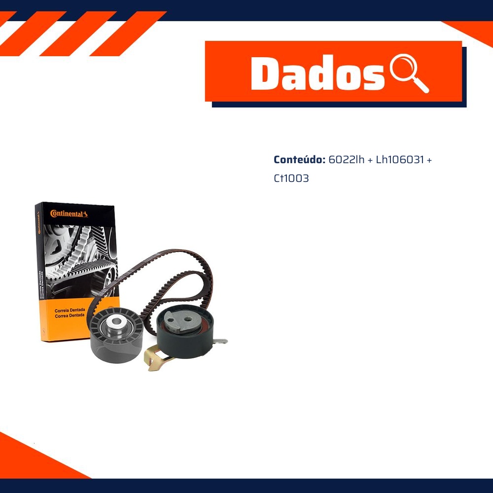 Kit Correia Dentada Sincronizadora - Cobra Automotiva - KT1255