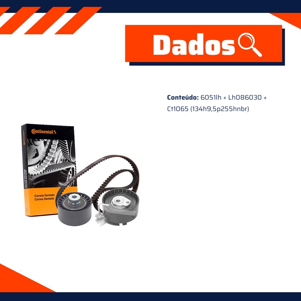 Kit Correia Dentada Sincronizadora - Cobra Automotiva - KT1395