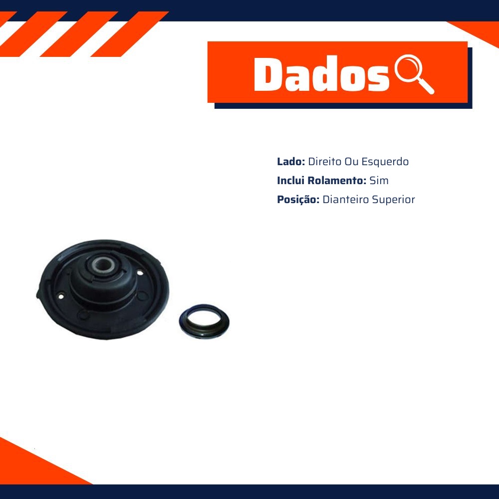 Coxim Suporte Superior Amortecedor Dianteiro Com Rolamento - Cobra Automotiva - SA4065R