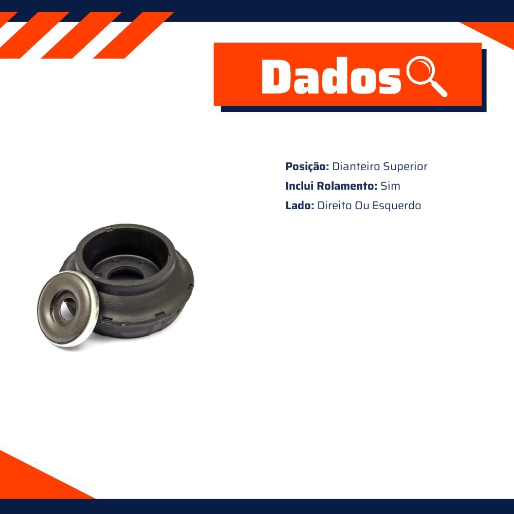 Coxim Suporte Superior Amortecedor Dianteiro Com Rolamento - Cobra Automotiva - SA4117R