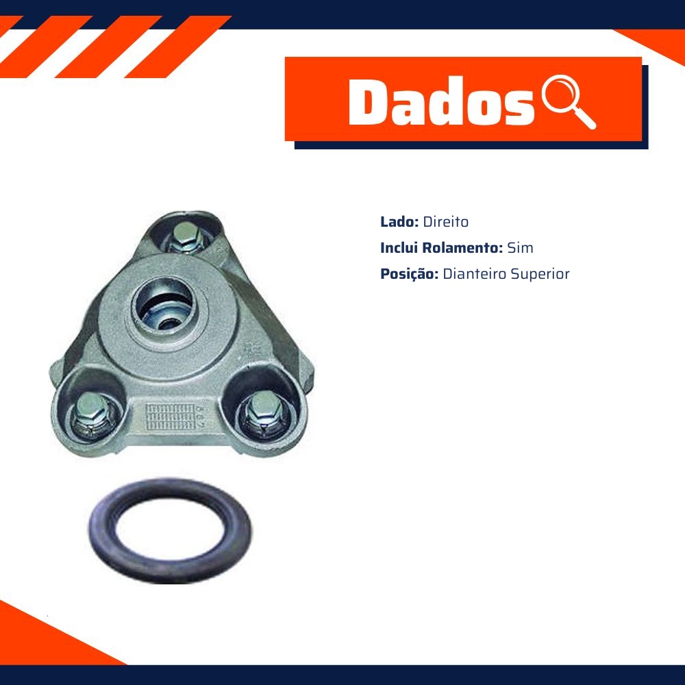 Coxim Suporte Superior Amortecedor Dianteiro Direito - Cobra Automotiva - SA5070R