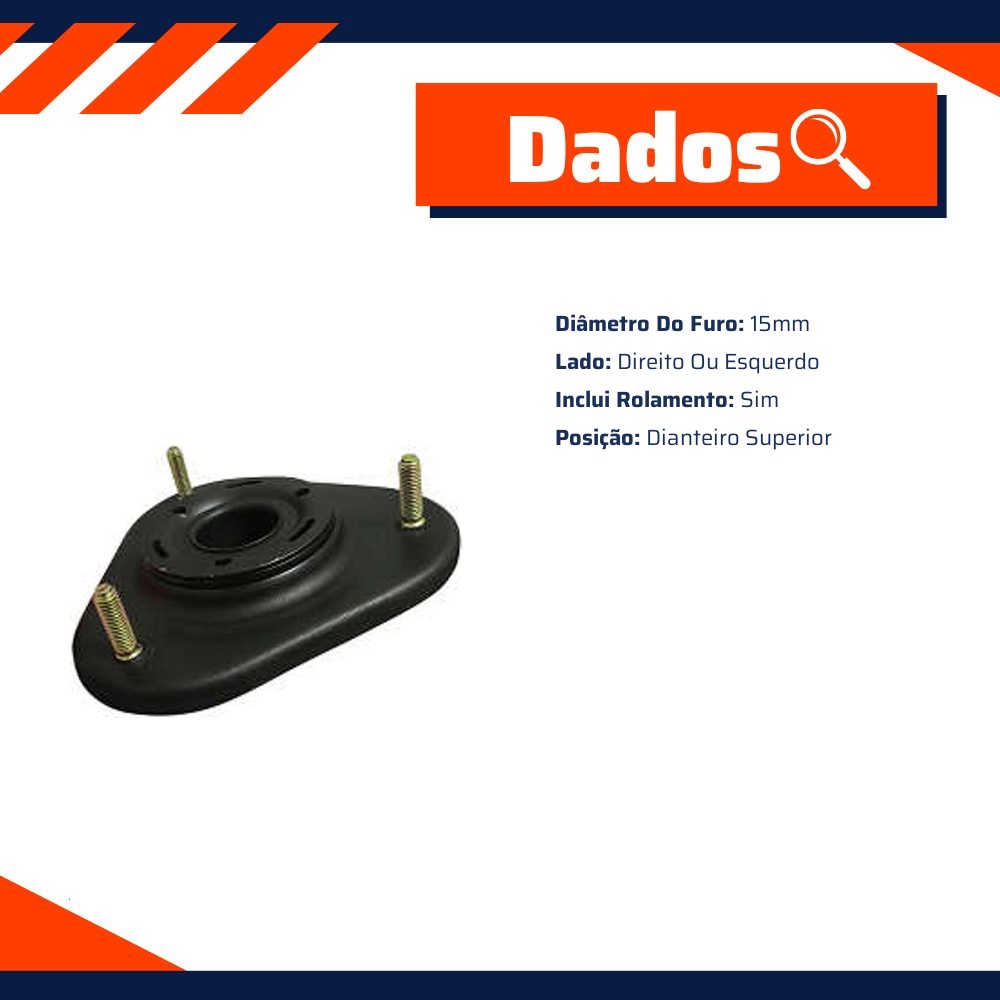 Suporte Superior Amortecedor Dianteiro com Rolamento para Lifan 620 e Toyota Corolla - Cobra Automotiva - SA6227R C