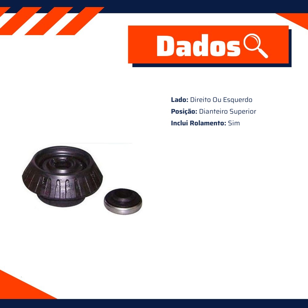 Coxim Suporte Superior Amortecedor Dianteiro com Rolamento para Honda City e FIT - Cobra Automotiva - SA6228R C