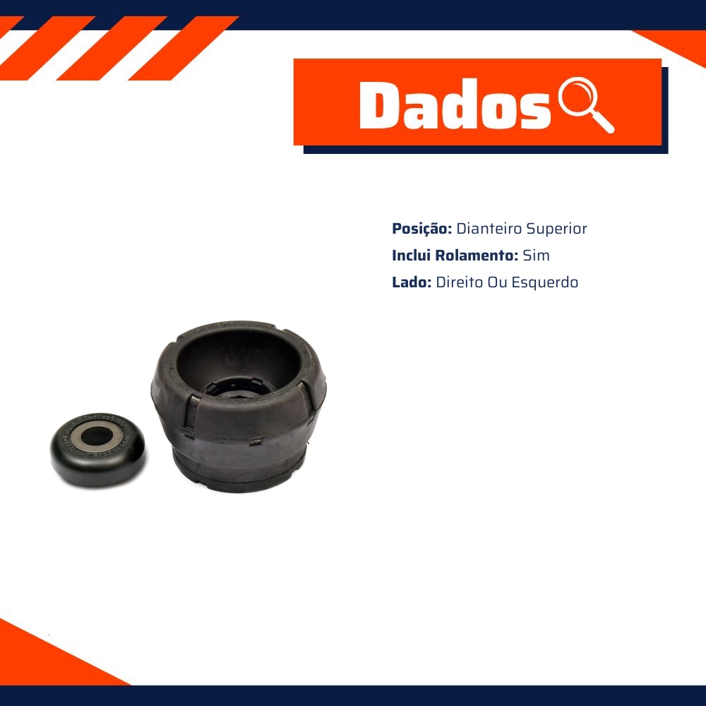 Coxim Suporte Superior Amortecedor Dianteiro Com Rolamento - Cobra Automotiva - SA7895R1