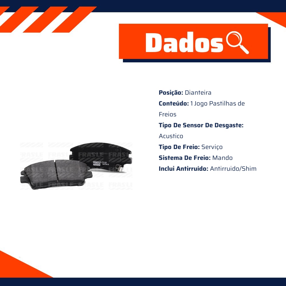 Pastilha de Freio Dianteira para Hyundai Tucson e KIA Sportage - Fras-le - PD/1589