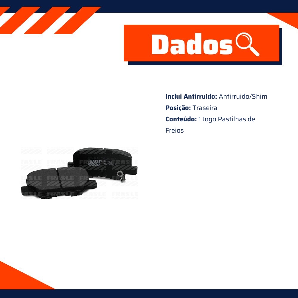Pastilha de Freio Traseiro para Mitsubishi ASX e Outlander - Fras-le - PD/1570