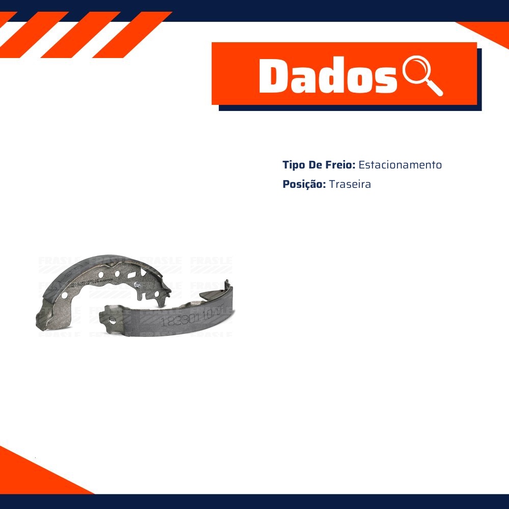 Sapata de Freio Traseira para Nissan Kicks - Fras-le - NN/488-CP