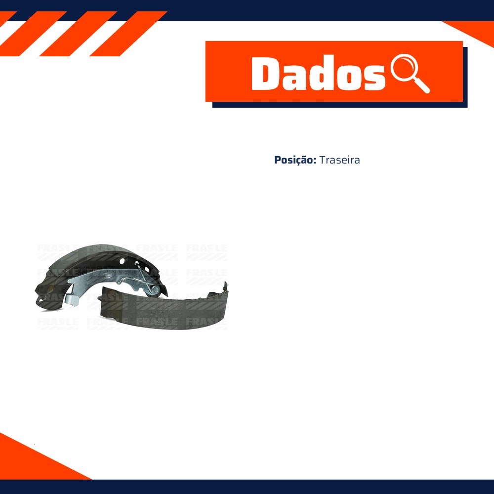 Sapata de Freio Traseira para Citroen C3 e Peugeot 208 - Fras-le - PG/444-CPA