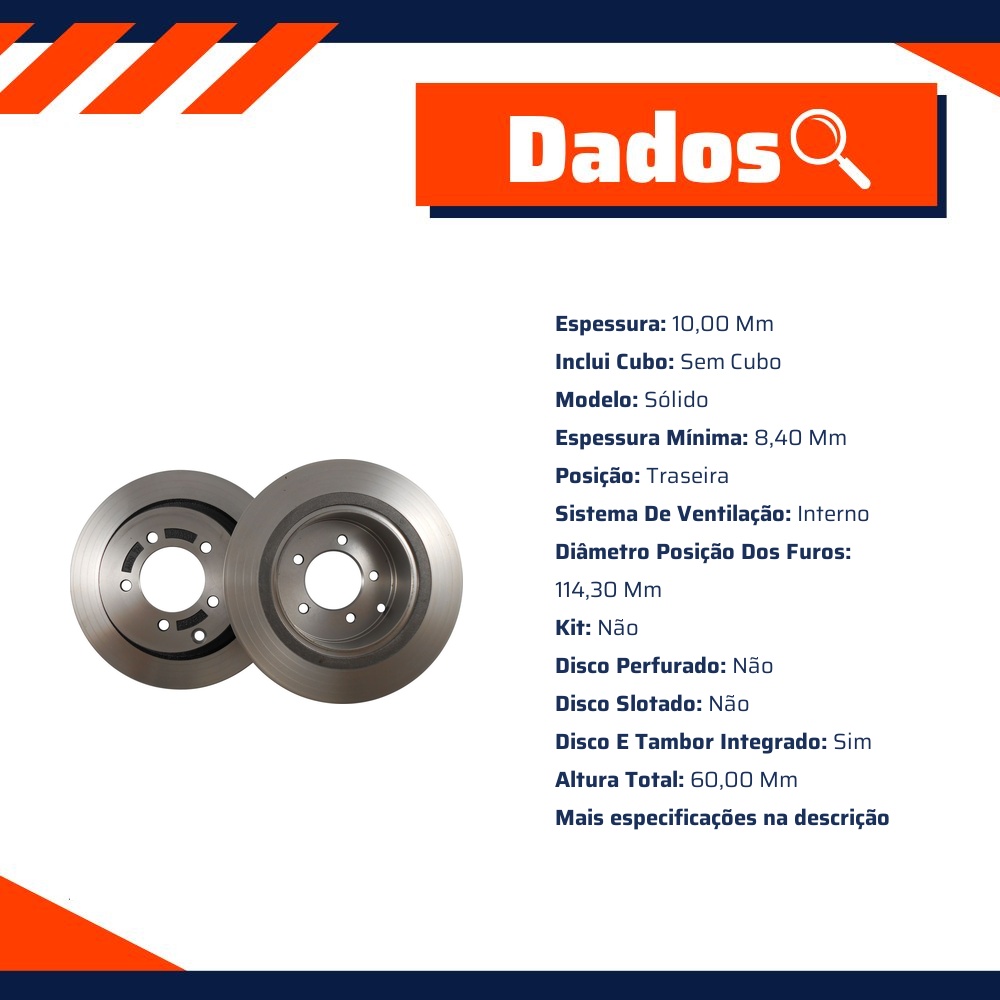 Par Disco de Freio Traseiro para Mitsubishi ASX e Outlander - Fremax - BD4648