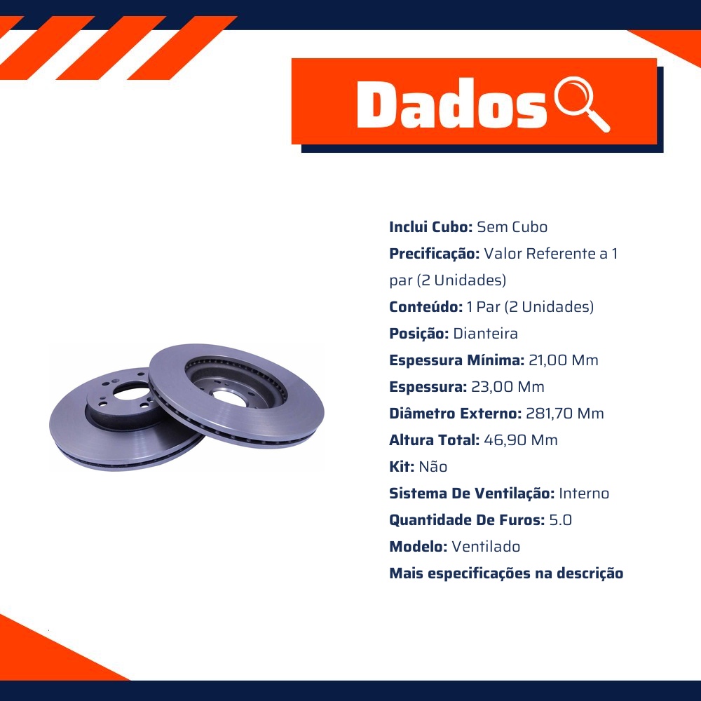 Par Disco de Freio Dianteiro para Honda Civic e HR-V - Fremax - BD1705