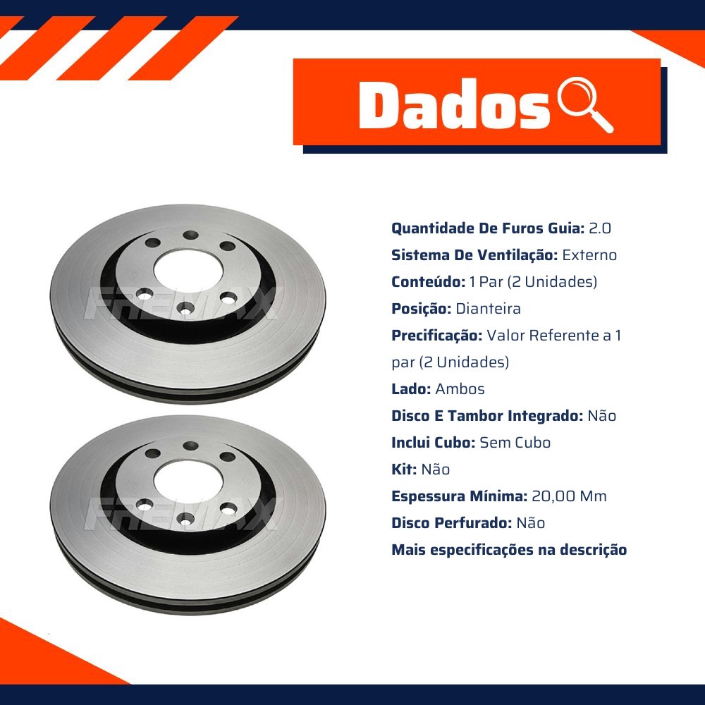 Par de Discos de Freio Ventilado Dianteiro - Fremax - BD4750