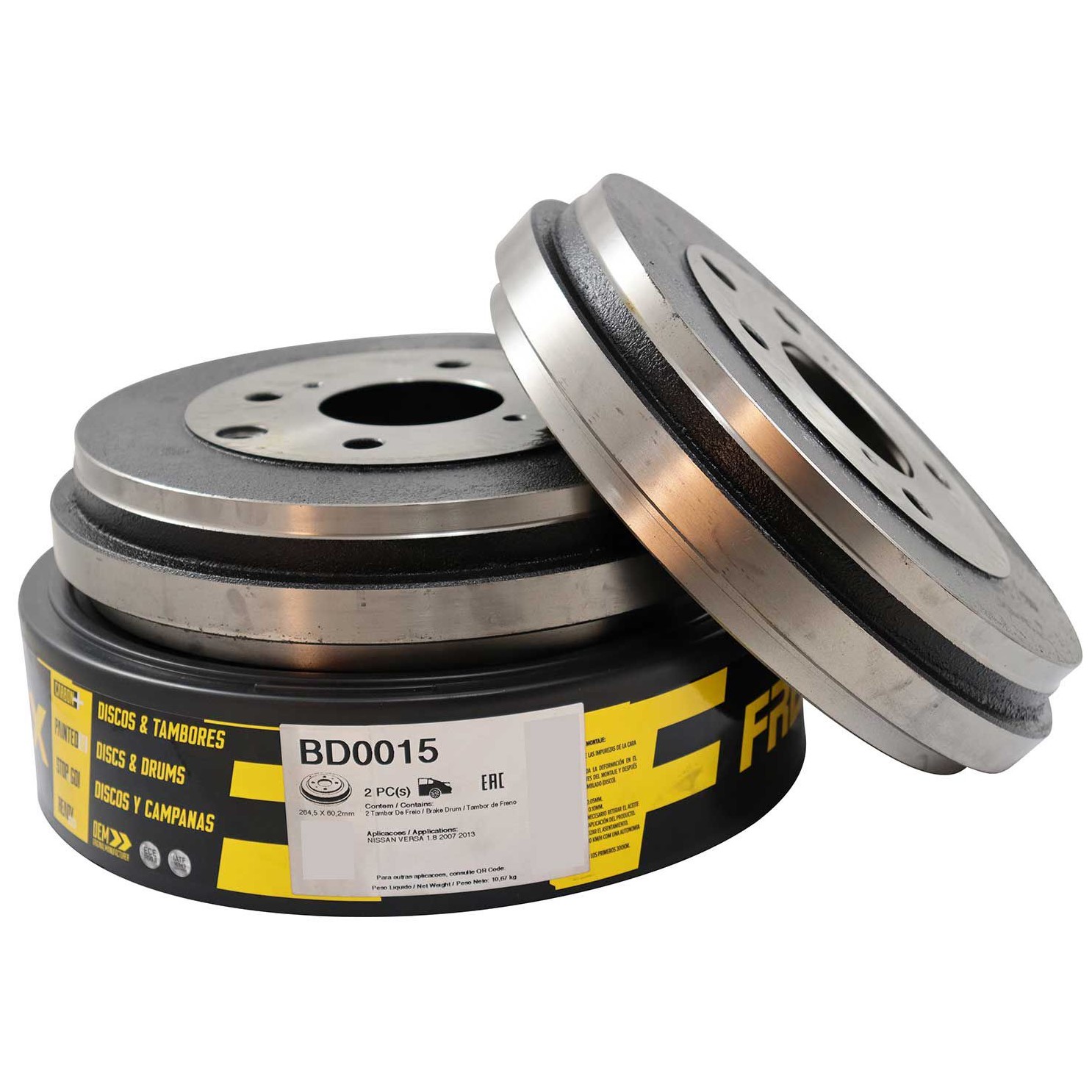 Par Tambor de Freio Traseiro para Nissan Grand Livina e Sentra - Fremax - BD0015