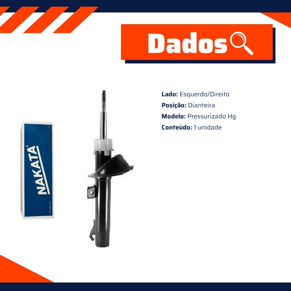 Amortecedor Dianteiro Direito ou Esquerdo da Suspensão para Ford Ka - Nakata - HG 33032