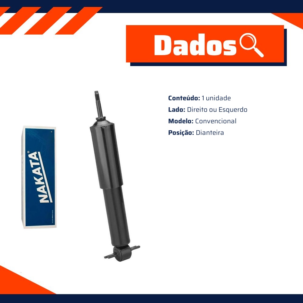 Amortecedor Dianteiro Direito ou Esquerdo da Suspensão para Mitsubishi L200 - Nakata - AC 31036