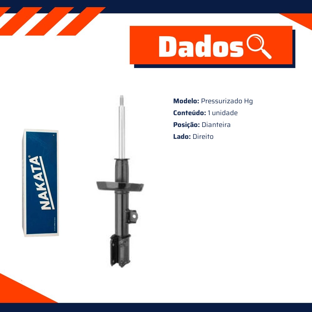 Amortecedor Dianteiro Direito da Suspensão - Nakata - HG 33089