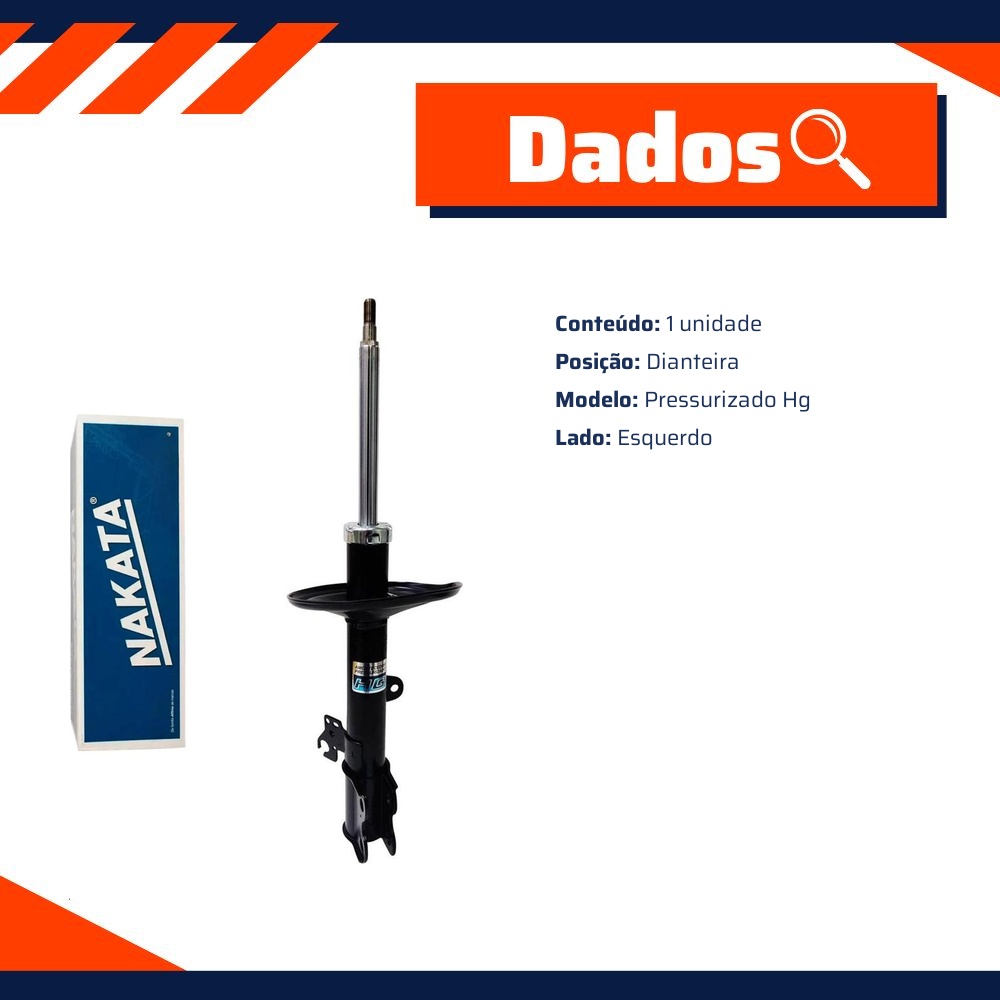 Amortecedor Dianteiro Esquerdo da Suspensão para Chery Tiggo - Nakata - HG 41316