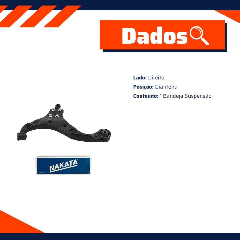 Bandeja de Suspensão Dianteira Direita para Hyundai Tucson e KIA Sportage - Nakata - NBJ8001D