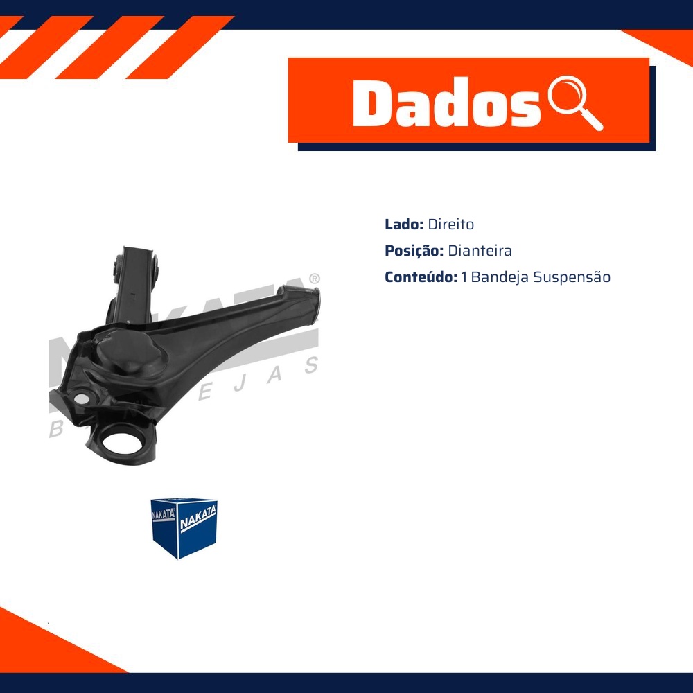 Bandeja de Suspensão Dianteira Direita - Nakata - NBJ3003D