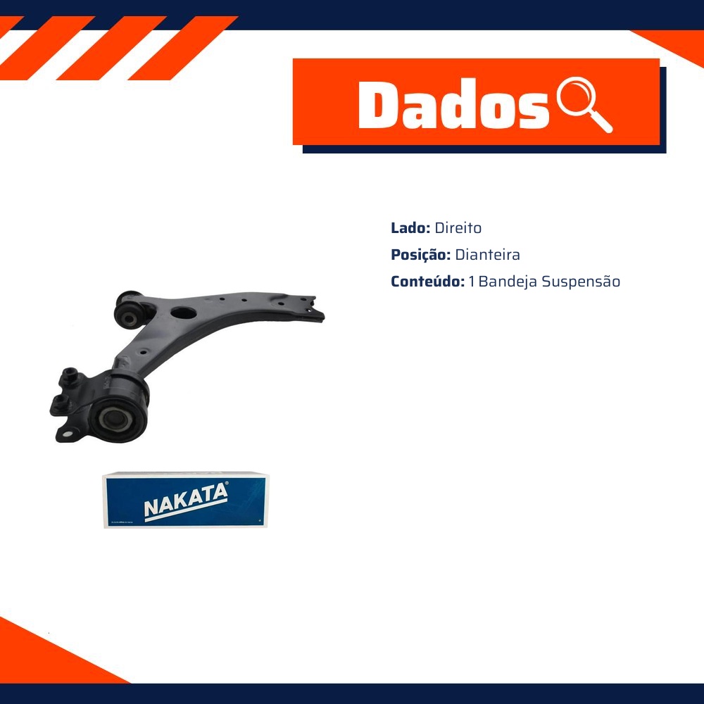 Bandeja de Suspensão Dianteira Direita para Ford Focus e Focus Sedan - Nakata - NBJ2013D