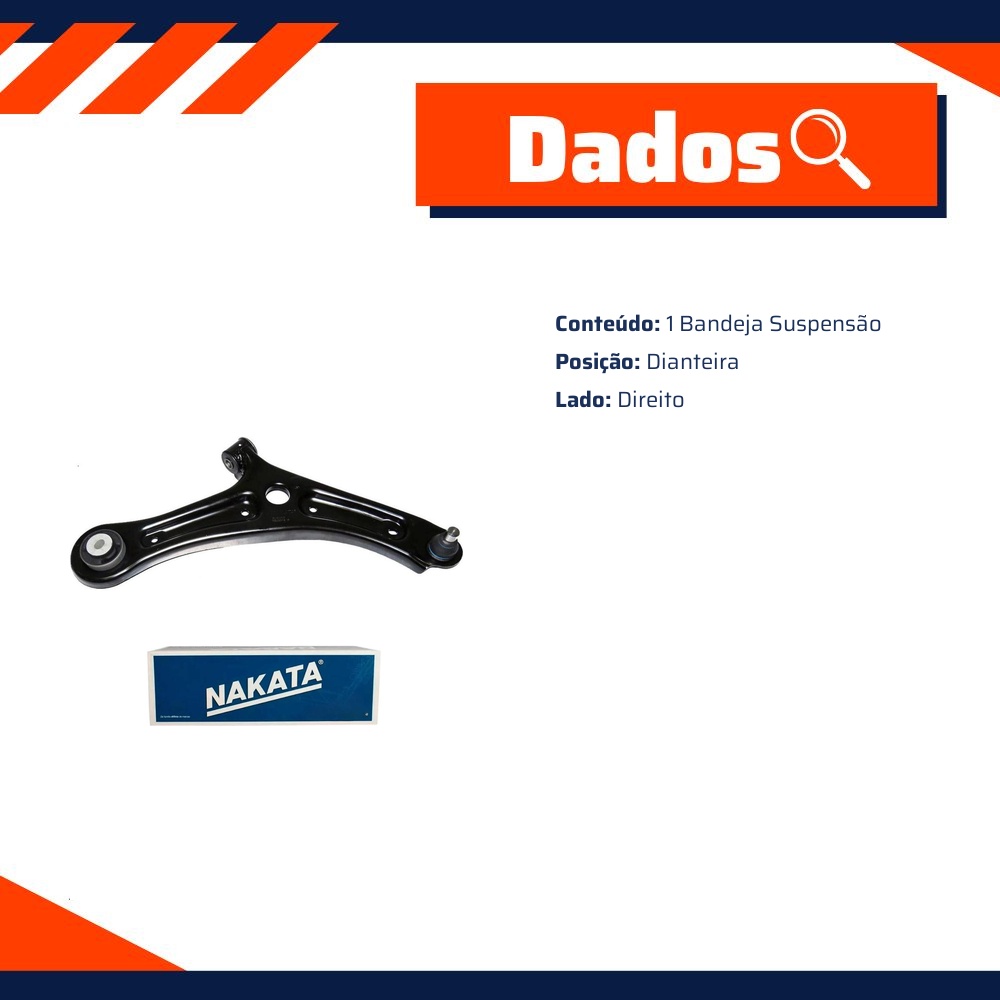 Bandeja de Suspensão Dianteira Direita para Ford Ecosport - Nakata - NBJ2016DP