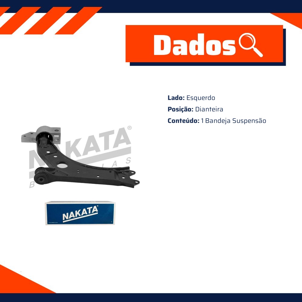 Bandeja de Suspensão Dianteira Esquerda para Volkswagen Jetta e Jetta Variant - Nakata - NBJ1005E